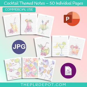 Cocktail Themed Note Pages
